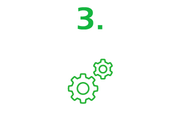 Icon: Grüne Zahnräder mit der Nummer 3 darauf.