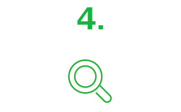 Icon: Grüne Lupe mit der Zahl 4 darauf.